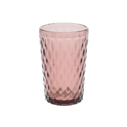 Pohár sklo 8x12,5cm ružový