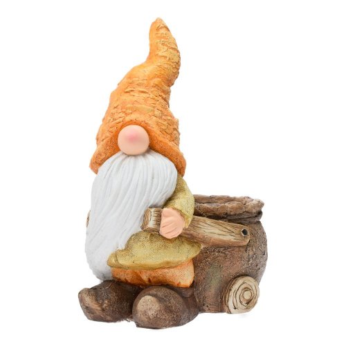 Trpaslík s kvetináčom mgo 30,5x18,5x43,5cm - Vianočné stromčeky