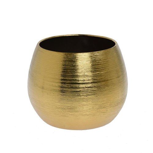 Obal keramika 17x13cm zlatý - Vianočné stromčeky