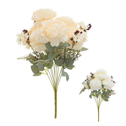 Kytica pivonka, drobné kvety mix/2f 47cm