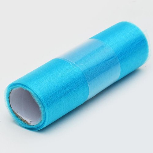 Organza rolka 16cmx6m farba 22 tyrkysová