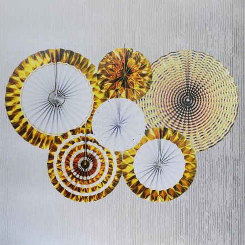 Lampióny ploché 6ks/mix zl/str - Jesenné dekorácie