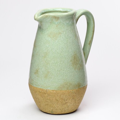 Džbán s uchom keramika zelený 16,5x12,5x22cm super cena