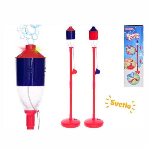 Bublifukovač fakľa 132cm na batérie so svetlom a náplňou 350ml