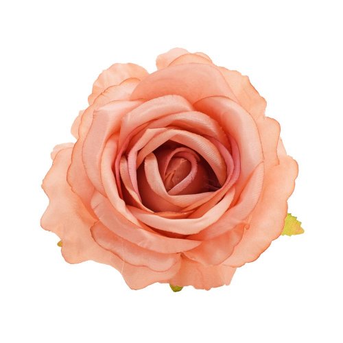 Hlava ruža lososová priem:10cm bal:12ks