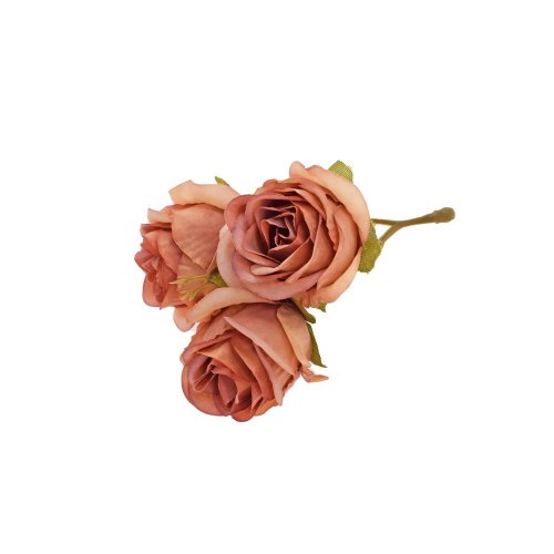 Hlava ruža x3 hnedá bal:24ks