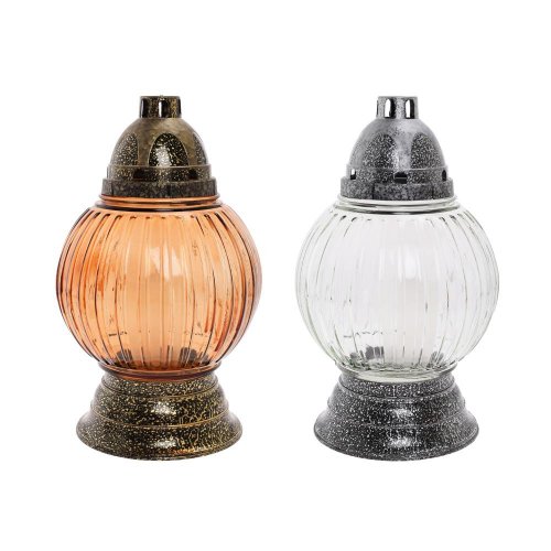 195 kah.sklo guľa 150gr/hnedý,biely/ 31cm