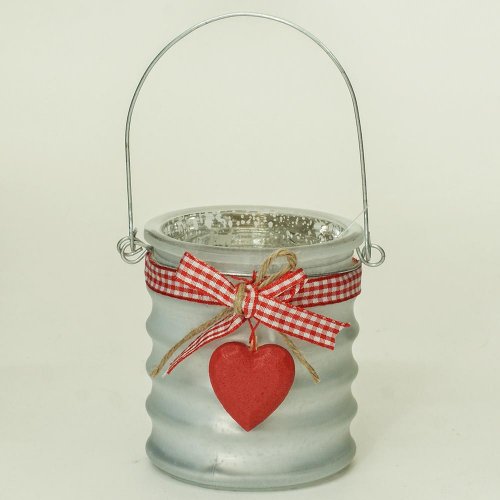 Pohár sklo zdob.srdce 8x9 cm