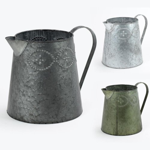 Váza džbán v:19x14cm kov mix 3f super cena