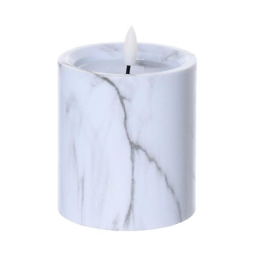 Led sviečka 10cmx9cm 4/23/nwh-g mramor sivý