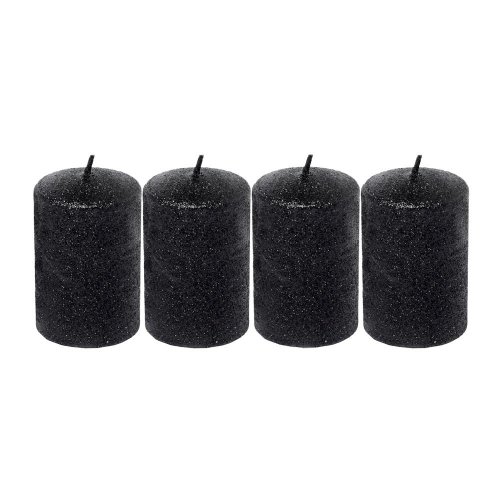 Valec 4-pack gliter čierny 6x9