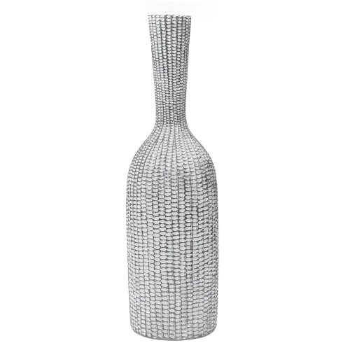 Váza polyrez m 15x15x50cm čiernobiela