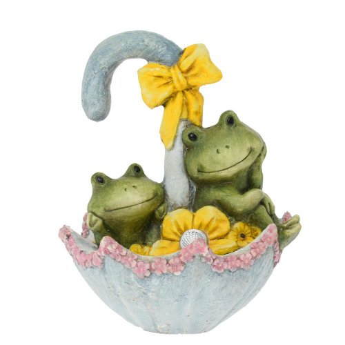 Žaby v dáždniku solar mgo 22*22*28cm