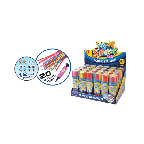 Balóniky na skrútenie, mix farieb s/20