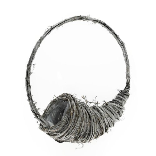 Košík trúbka prútie pr.37xv12cm//ht24035 gr