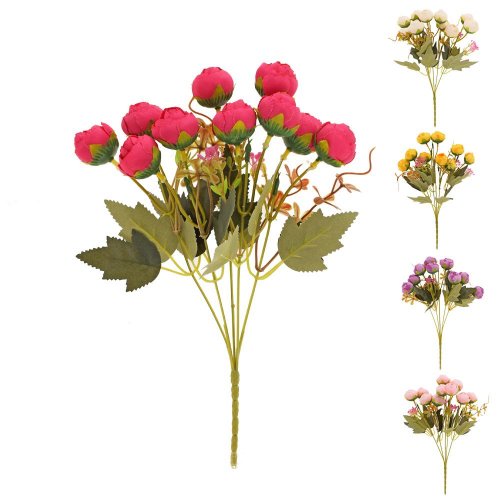 Kytica ranunculus, zeleň, mix/5f 32cm