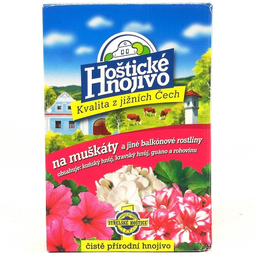 Hoštické hnojivo muškáty 1kg 12/k.