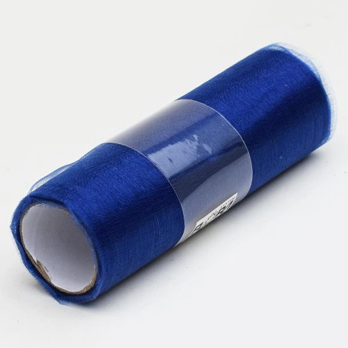 Organza rolka 16cmx6m farba 24 tm.modrá