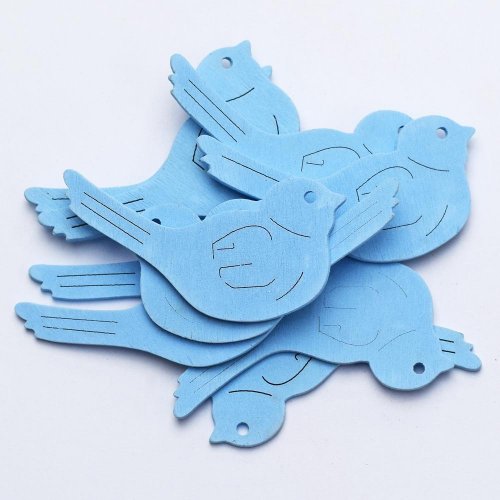 Výrez vtáčik modrý 7cm s/10 super cena
