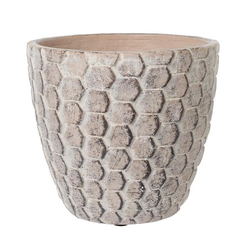 Obal cement antique lt. brown d15.5*h14cm