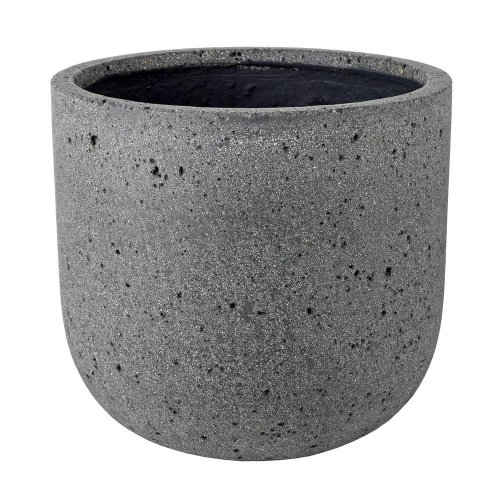 Kv-10 obal umelý kameň bowl c, sivý 33x31 - Umelé kvety