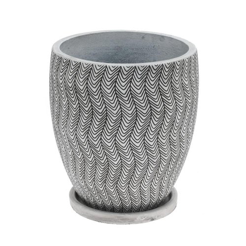 J132 kvetináč + miska lala biela 44x43,5cm l