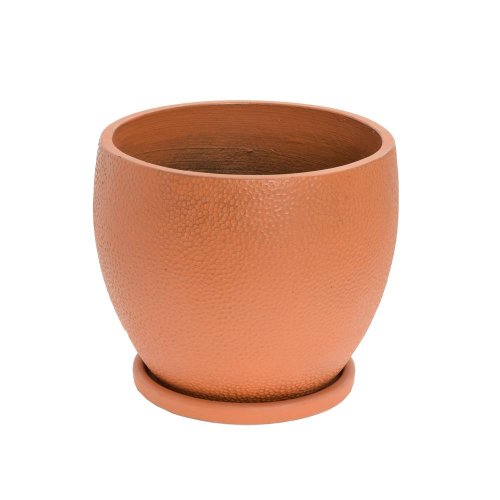 J142 kvetináč +miska belle metal antik bronzová 55x43,5cm xl