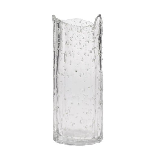 Váza svietiaca v tme sklo číra 10*25