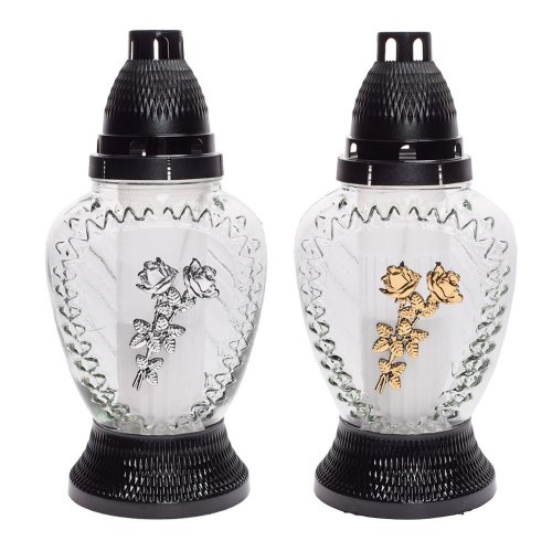 Zw-277 kah.sklo malý s ružou 55gr 11xv24cm