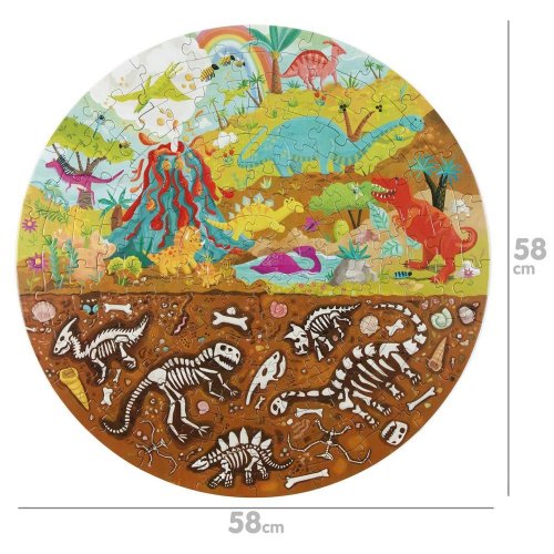 Puzzle okrúhle 150 dielov bopp - dinosaurus brp002
