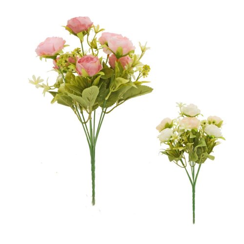 Kytica ranunculus,drob.kvety, zeleň mix/2f 31cm