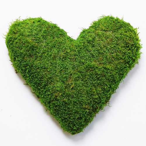 Machové srdce 25cm - Vianočné dekorácie