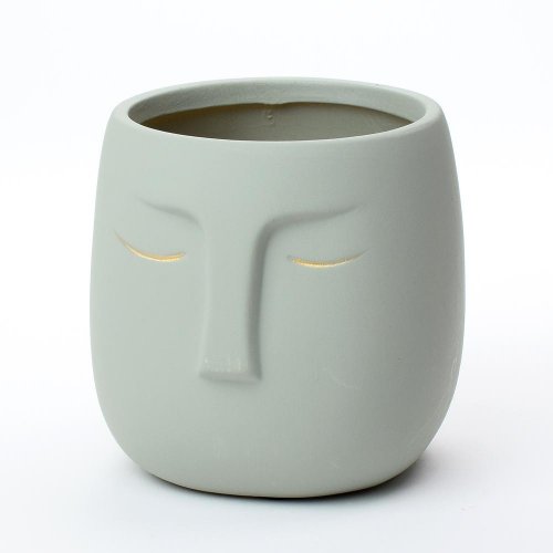 Super cena kvetin.tvár s otvorom sivý 14*14*14cm