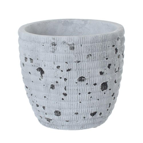 Obal cement antique grey d12.5*h12cm