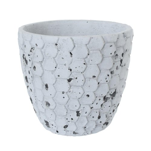 Obal cement antique grey d15.5*h14cm