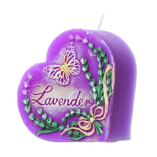 Levandula srdce fialové 10cm - Vianočné dekorácie a ozdoby