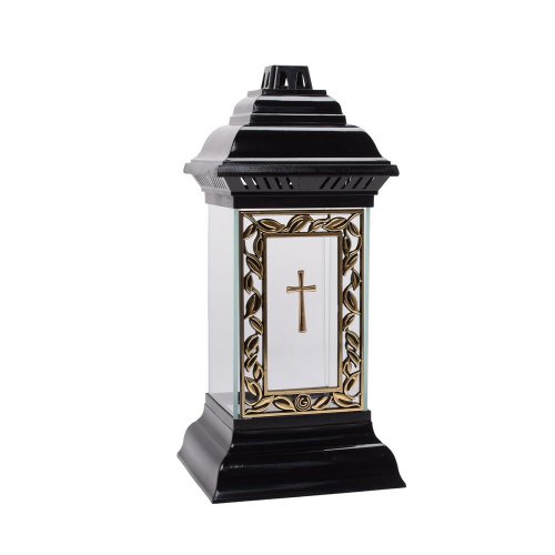 L-13 kah.sklo kríž 17x36cm/bez náplne ramka r5/