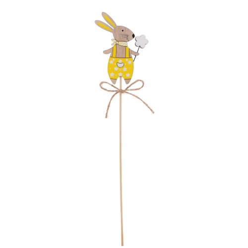 Zápich zajac nat/žlt drevo 6,8*9*24cm