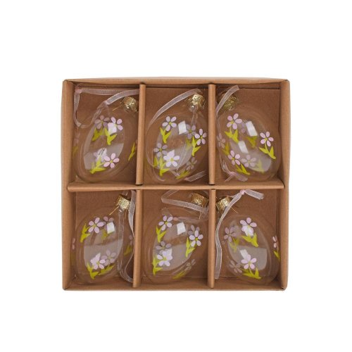 Záves vajce sklo s/6 6cm