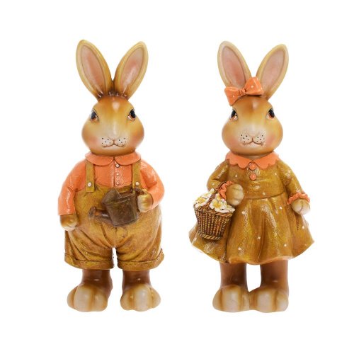 Zajačiky hnedo-oranžové mix/2 ply 10*9,5*25,5cm