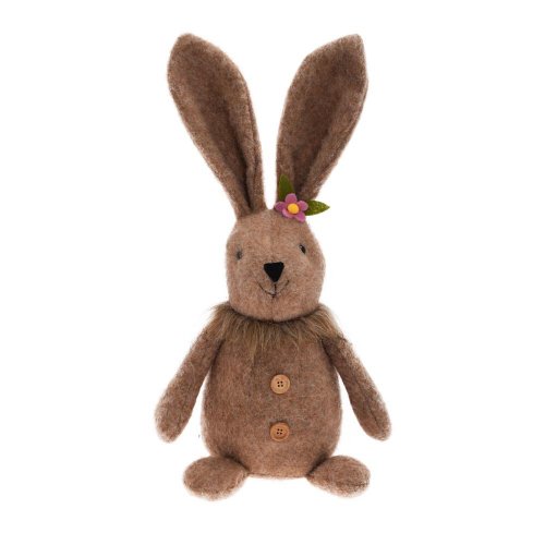 Zajačik hnedý textil 21*16*46cm