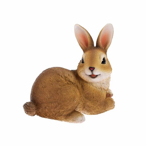 Zajac ležiaci hnedo-biely poly 16,5*10,5*15,2cm
