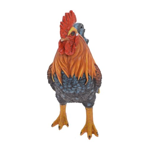 Kohút oranžovo-čierny poly 31*14,5*35,2cm