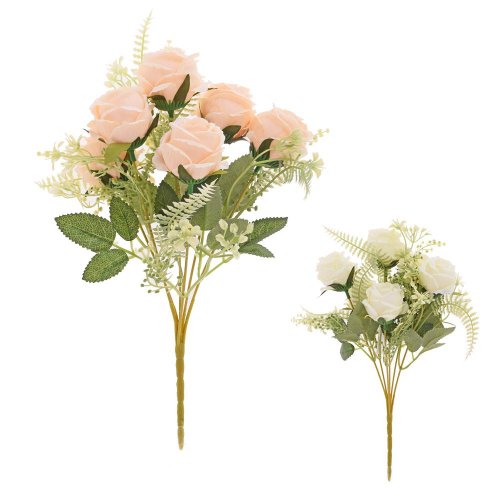 Kytica ruža, zeleň mix/2f 27cm - Umelé kvety