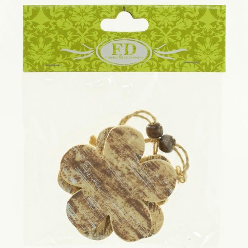 Záves kvietok drevo s/2