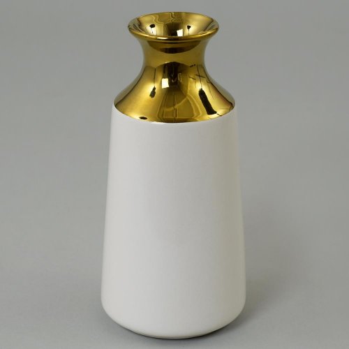 Váza biel/zlat. ker. 5.5*9.5*20  super cena