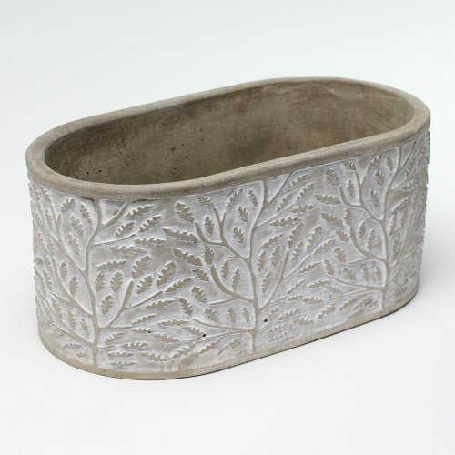 Obal oval cement šedý 20x11x8.8cm