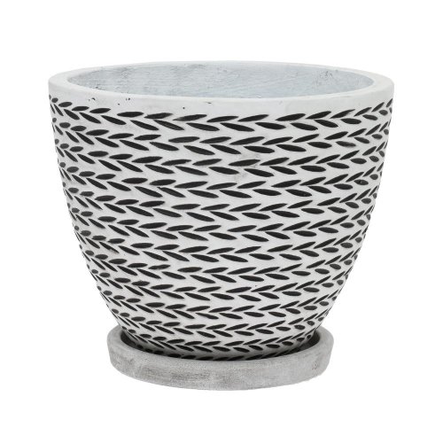 J45 kvetináč + miska eve white 37cm h130,3cm l