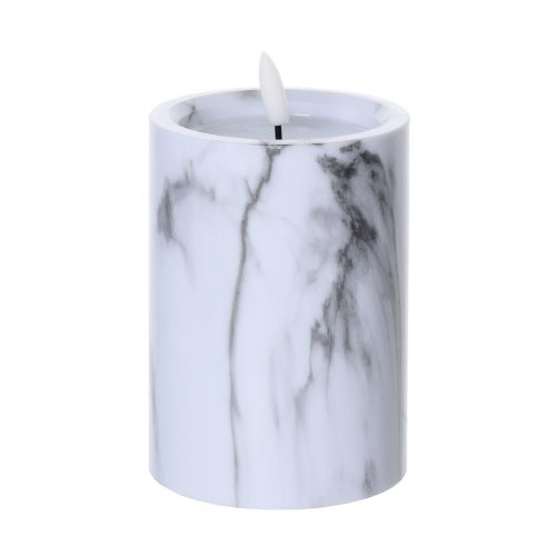 Led sviečka 12,5cmx9cm 5/23/nwh-g mramor sivý