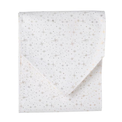 Vian. štóla na stôl vz. hviezdy bie/zla zam/textil 32*150cm